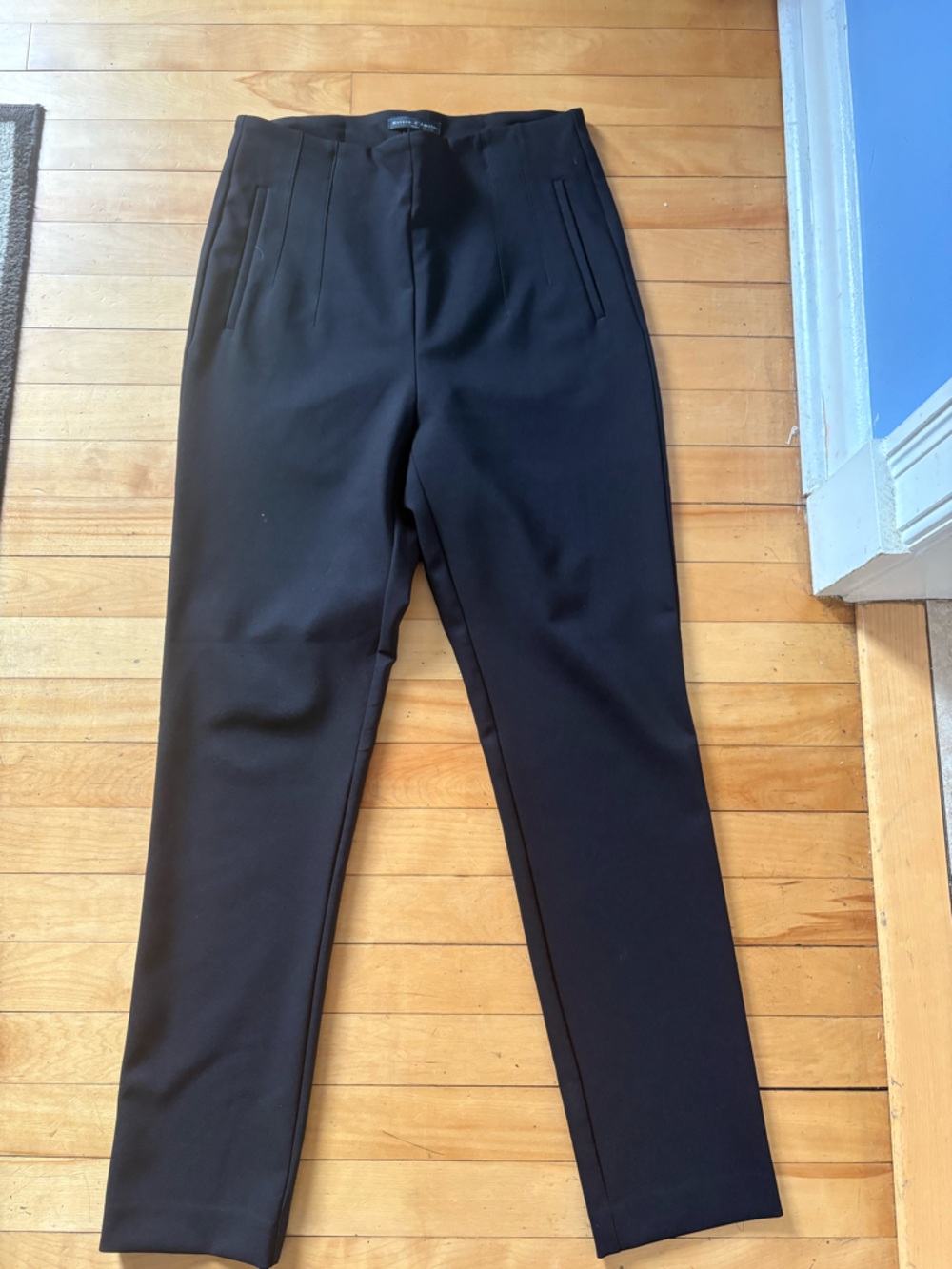 Women's Black High-Rise Tailored Trousers - Sleek Office to Evening Pants